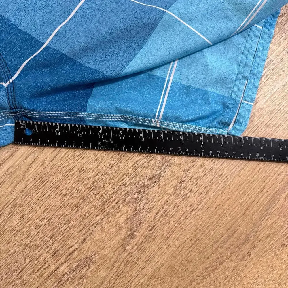 Billabong Men's Blue‎ Plaid Board Shorts Size 36